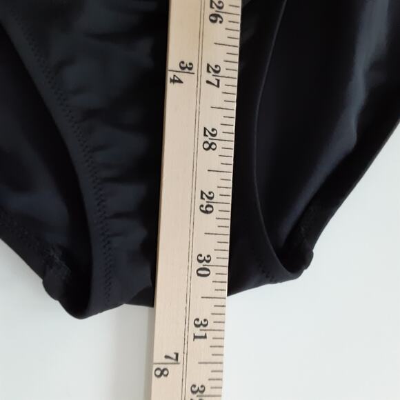 Lands End One Piece Swimsuit Black V Neck Tummy Control Bathing Suit Womens 16 - Picture 12 of 12